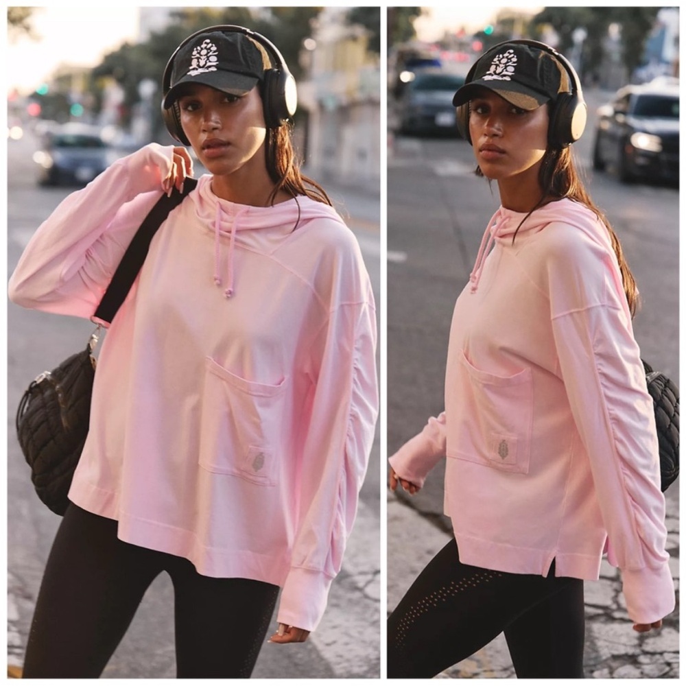 FP Movement by Free People Pink Hoodie NWT LARGE